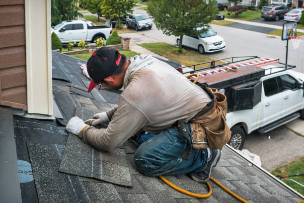 Professional Roofing technician working in Eastville, VA